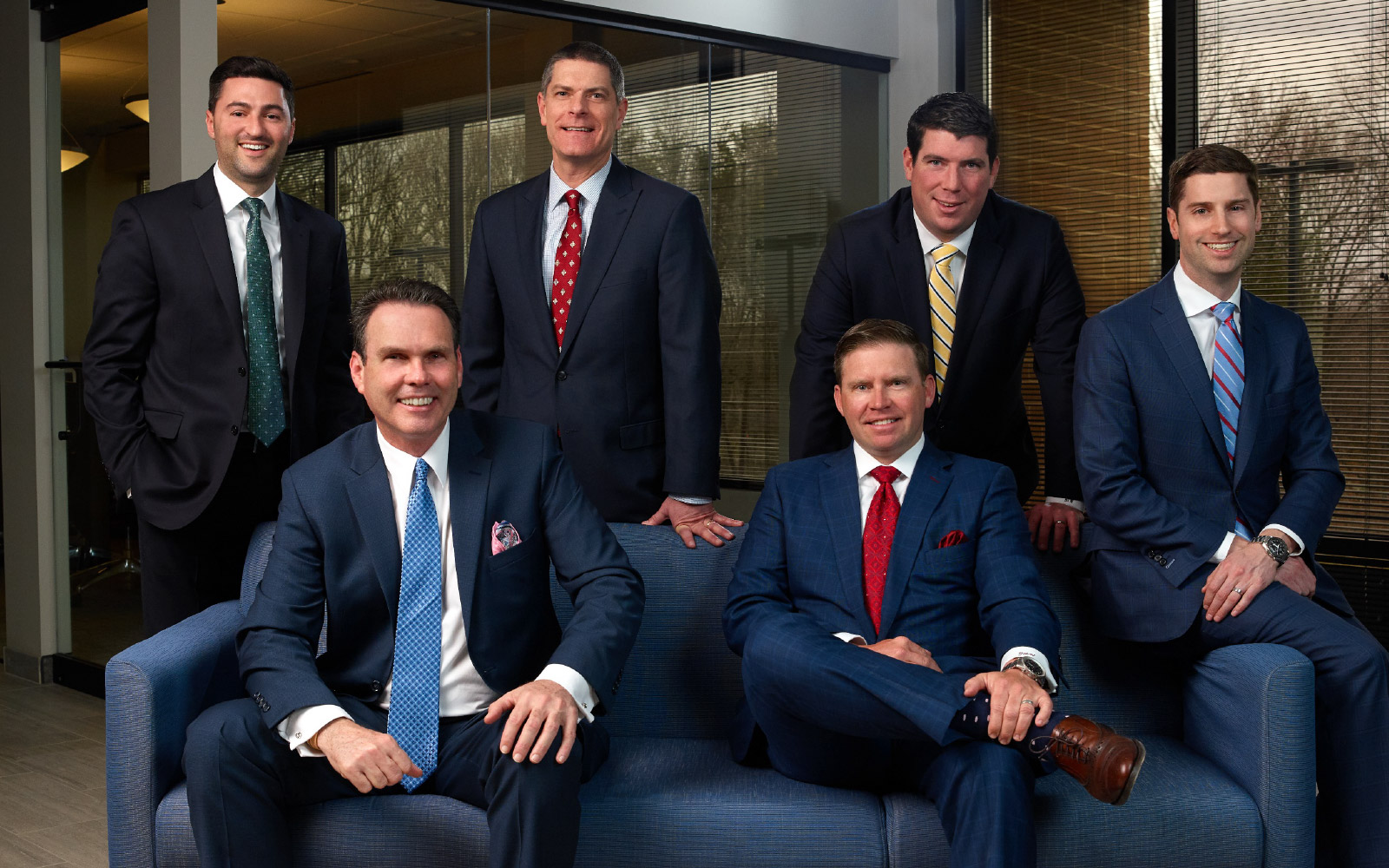 Group shot of partners in office